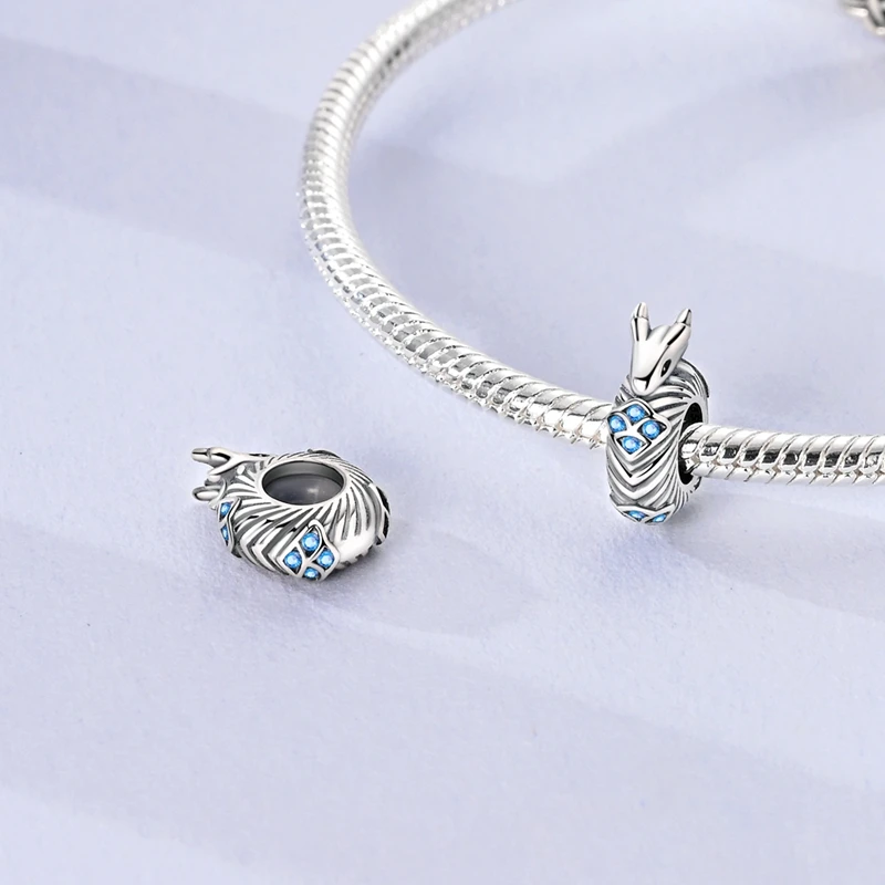 925 Sterling Silver Blue Devil Eyes Charms Airplane Globe Earth Suitcase Travel Fit Original Bracelet For Women DIY Jewelry Bead