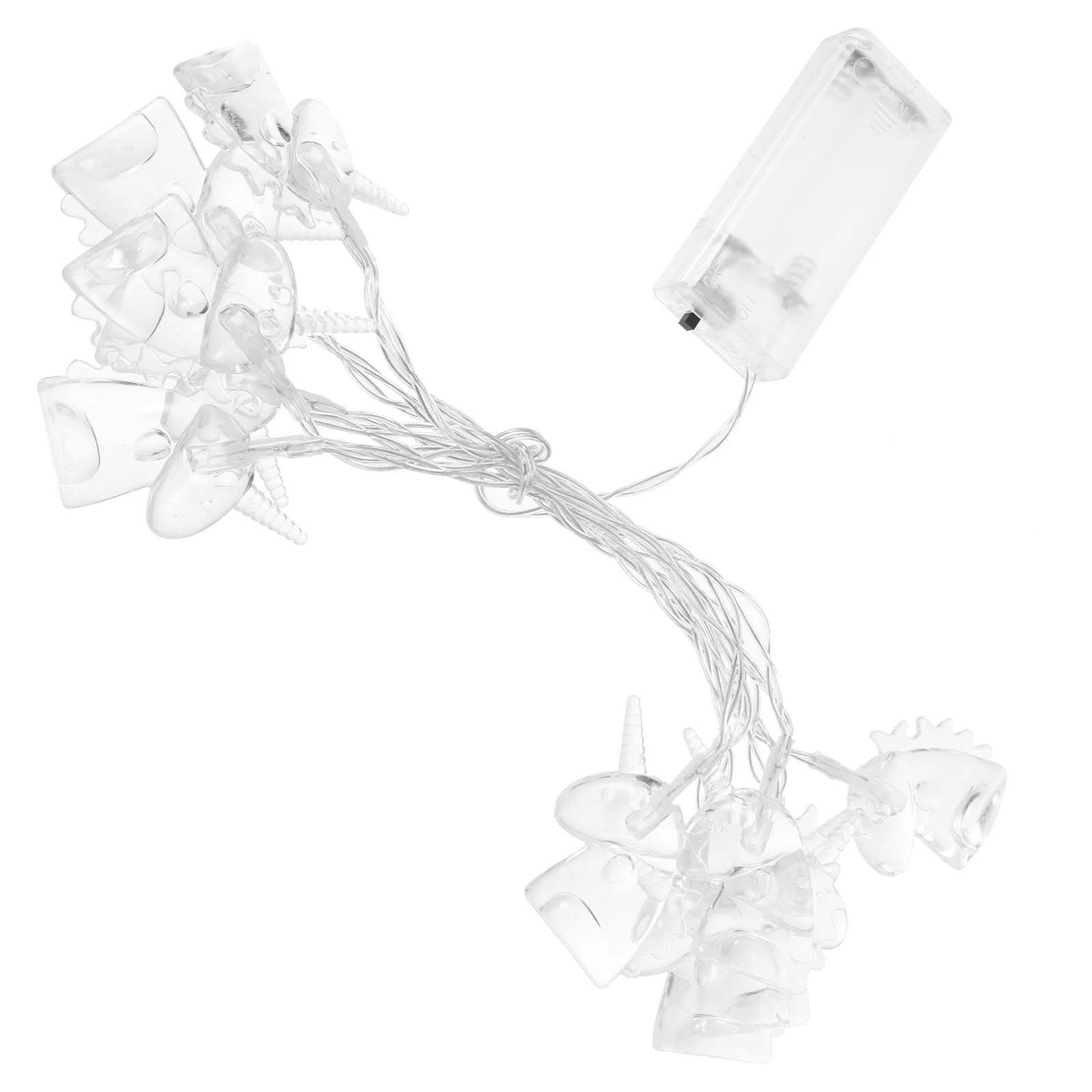 Unicórnio luz da corda 20 led luzes de fadas operado lâmpada decorativa para festa quarto decoração da parede do feriado