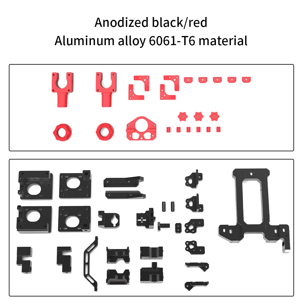 Voron-piezas de Metal de aleación de aluminio CNC, marco de piezas impresas ligeras, accesorios de impresora 3D mecanizados, 6061-T6, actualizado, V0