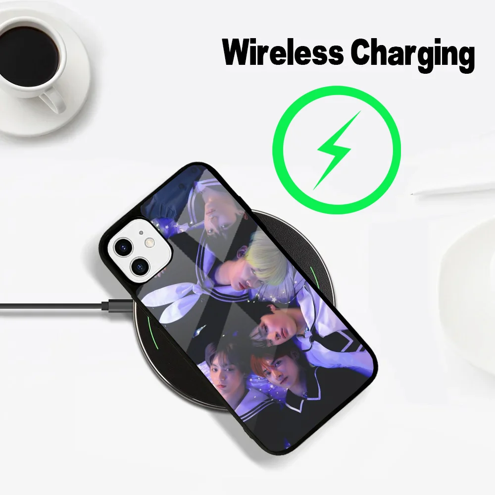 Kpop Phone Case For iPhone 16,15,14,13,12,11,Plus,Pro,Max Mini Magsafe T-Txts Boy B-Band Magnetic Wireless Charging