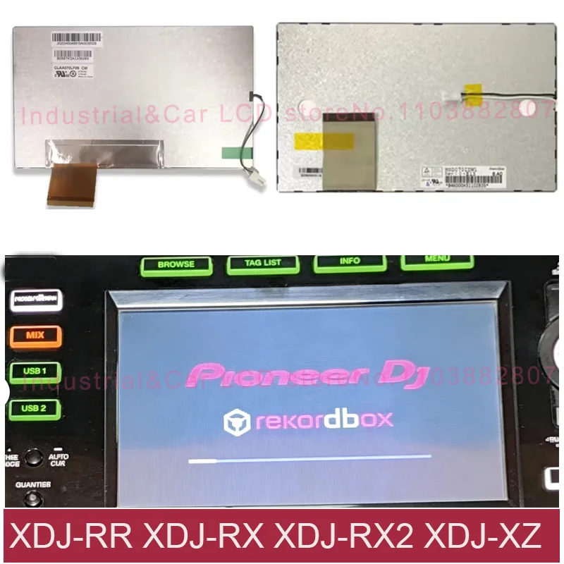 Original New A+ 7 Inch LCD Display Screen For Pioneer DJ Controller XDJ-RR XDJ-RX XDJ-RX2 XDJ-XZ Console LCD Replacement