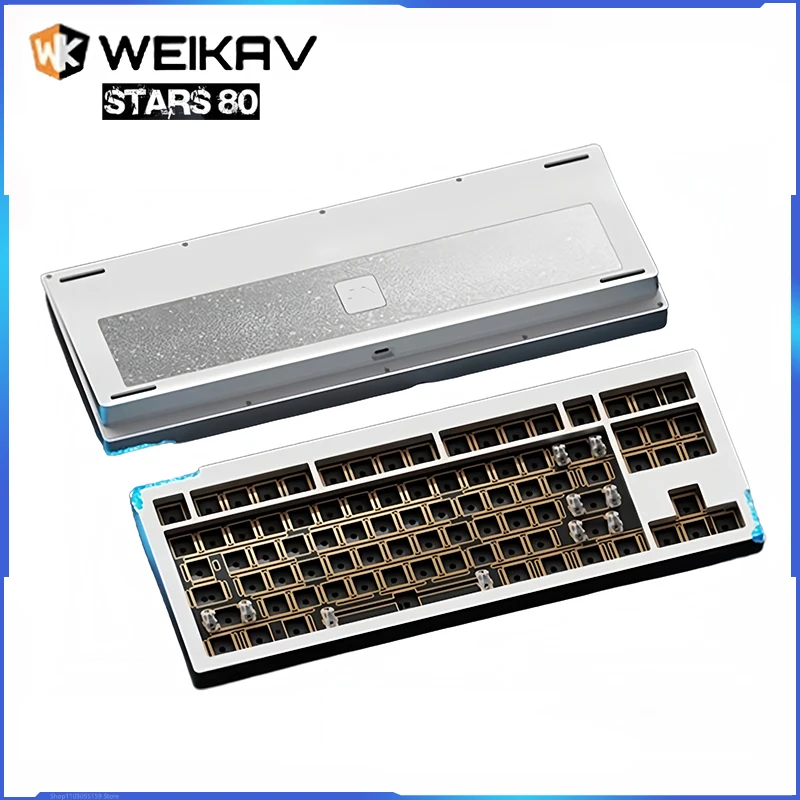 Imagem -02 - Weikav Stars80 Kit Teclado Mecânico Bluetooth Personalizado Esports Gaming Presente de Aniversário para Menino Qmk Via Atacado Novo 2024