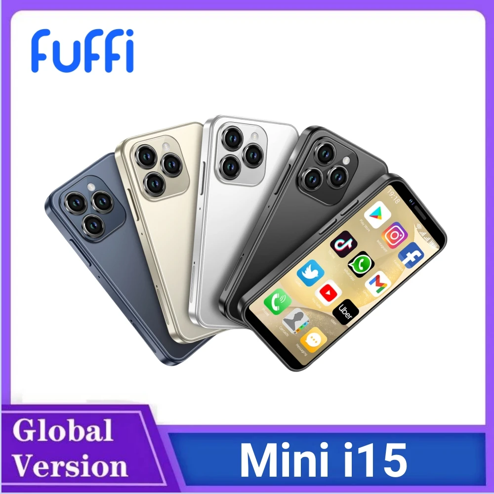 FUFFI-Mini phone 15Pro 3.5 inch Smartphone Android  Google Play Store 2+16GB ROM 2250mAh 2+5MP celulares Dual SIM Mobile phones