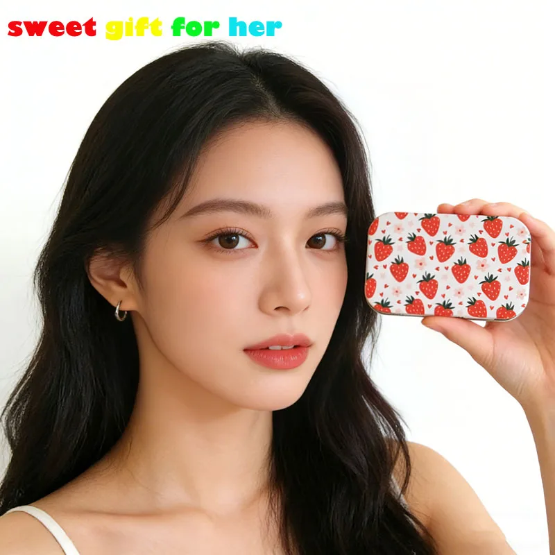 

New Flip Cap Cigarette Case Rectangle Container Tinplate Box Tobacco Storage Smoking Accessories Jewelry Candy Coin Organizer