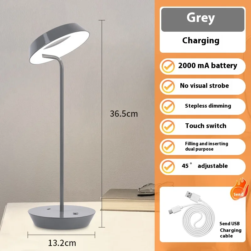 LED Schreibtisch lampe Augenschutz USB Ladela mpe Wohnzimmer Schlafzimmer Bett einstellbare Winkel Lese lampe