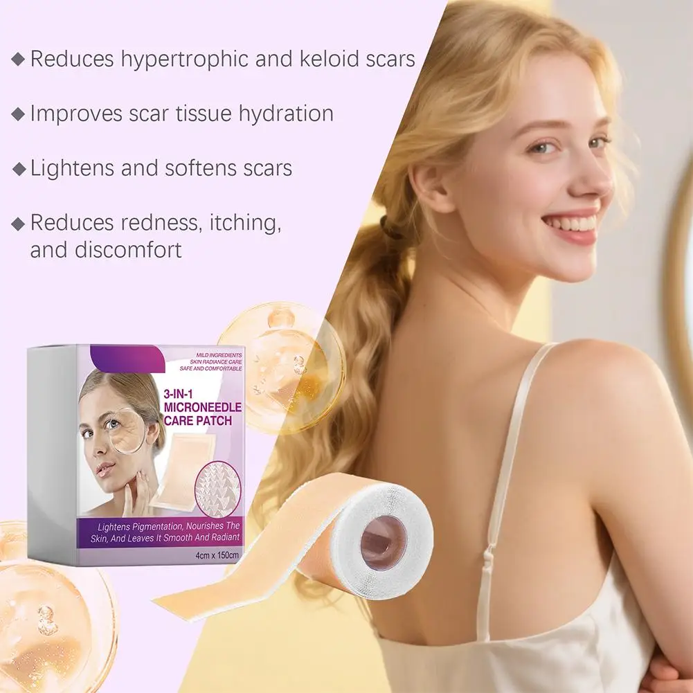 3-in-1 Microneedle Care Patch, 4cm x 150cm Skin Brightening & Nourishing Sticker, Moisturizing & Pigmentation Lightening - view 3