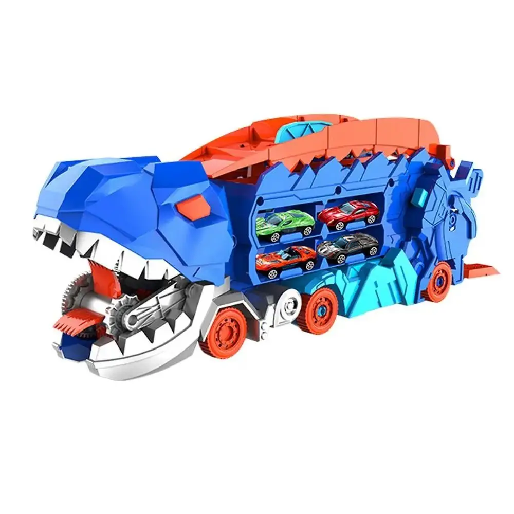 

Dual-mode Dinosaur Car with Handle Folding Dinosaur Transformed Safe Large Capacity Dinosaur Track Birthday/Chistmas