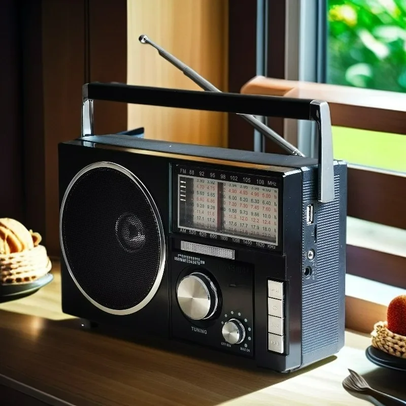 Senior-Friendly Radio with Loud Speaker – FM/AM/Shortwave, Large Buttons & Clear Sound