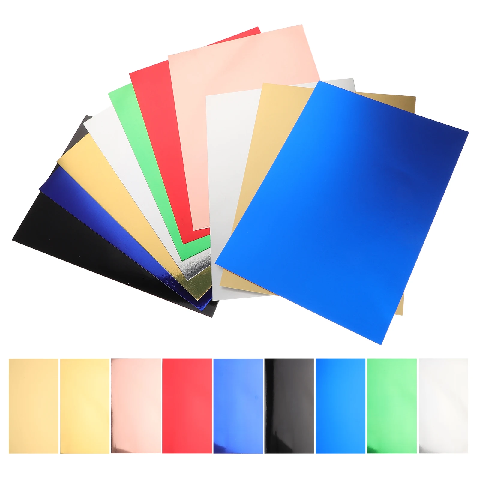 60Pcs Colored Mirror Cardstock Paper DIY Reflective Craft Sheets for Scrapbooking Handmade Card Making Supplies