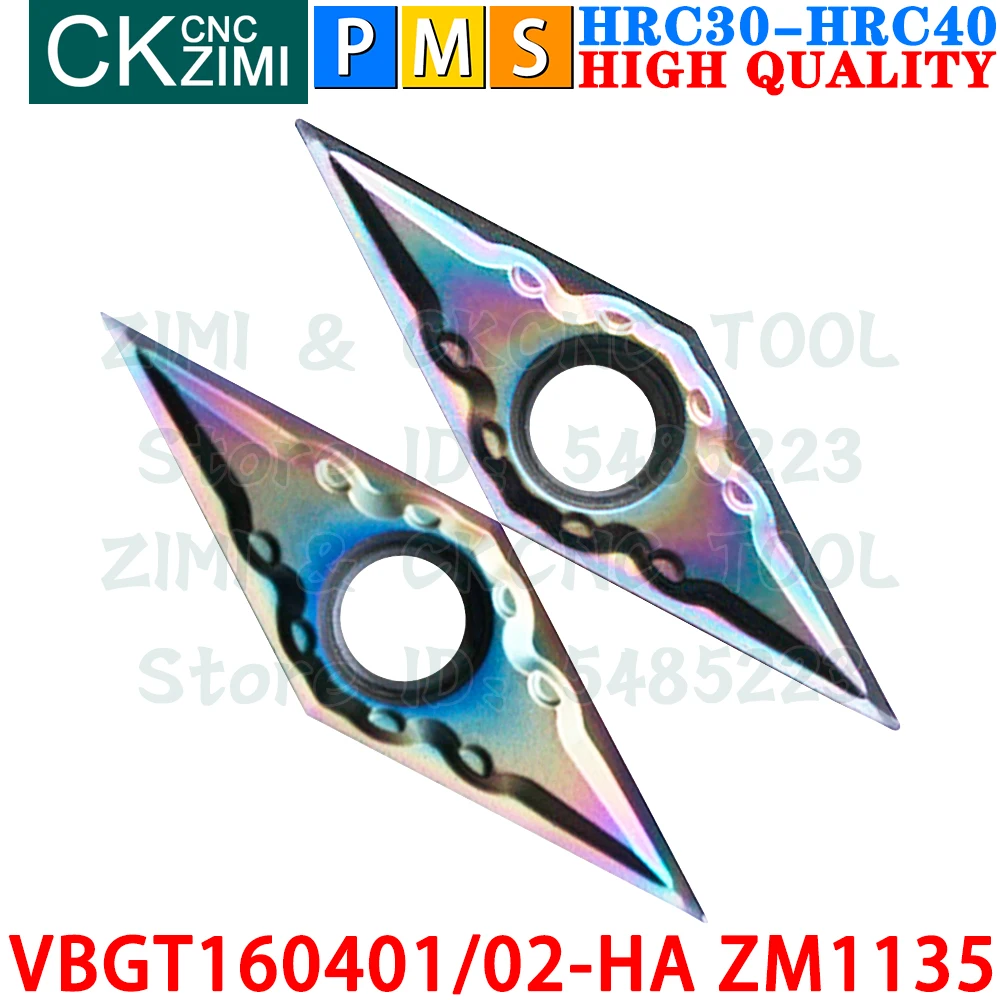 VBGT160401-HA VBGT160402-HA ZM1135 Carbide Inserts Finishing External Turning Inserts Tools VBGT CNC Metal Lathe Cutting Tools