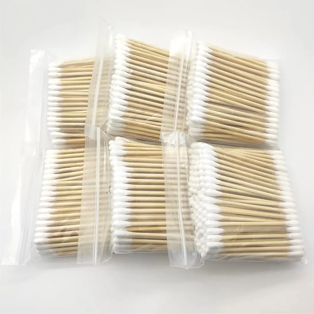 500pcs/ Pack Double Head Cotton Swab Women Makeup Bamboo Cotton Buds Eyeshaow Blending Tool For Nose Ears Cleaning Tools