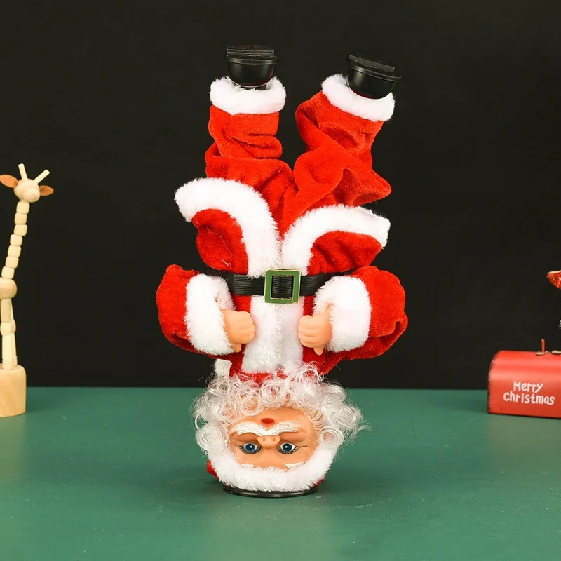 Christmas Decorative Electric Inverted Music Street Dance Santa Claus Doll Creative Children's Christmas Toy view 3