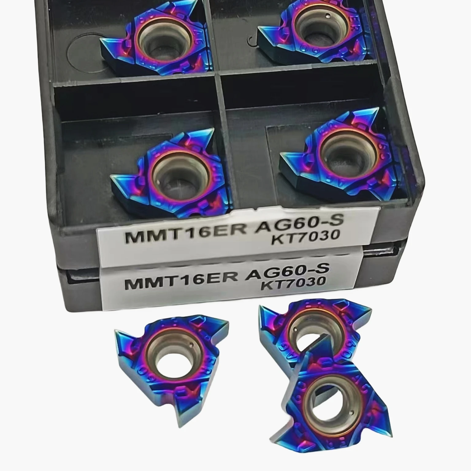 High quality MMT16ER AG60-S MMT16IR AG60-S nano blue thread insert cemented carbide blade CNC tool blade 16ER 16IR AG60