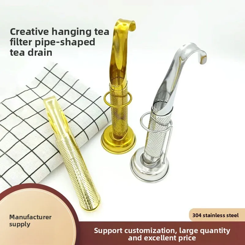 

Reusable Stainless Steel Tea Mesh Infuser Creative Pipe Design Metal Tea Strainer Mug Filter Puer Tea Herb Tea Tools Accessories