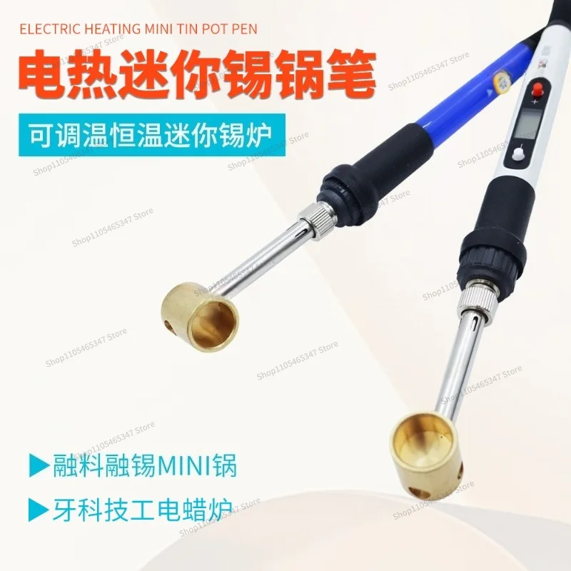 For Compact Electric Heating Melting Pot Adjustable Temp for Dip Soldering and Wax Melting Processing Work