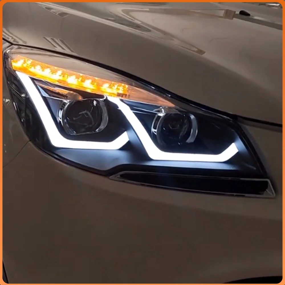 

For Ford Kuga Escape 2013-2016 LED Headlights Assembly Upgrade High Configuration Lens Car Front Lamps Plug and Play Accessories