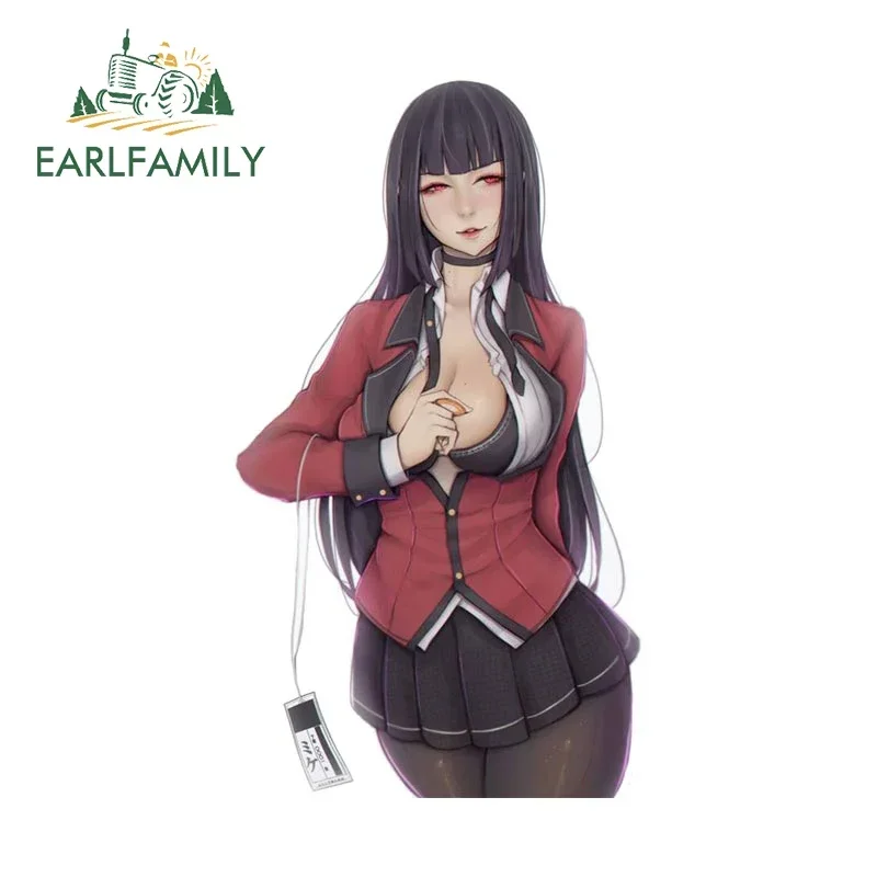 EARLFAMILY 13 cm x 7,4 cm für sexy Anime, kreativer Autoaufkleber, Sonnenschutz, Okklusion, Kratzer, Vinyl-Aufkleber, Klimaanlage, lustiges Dekor
