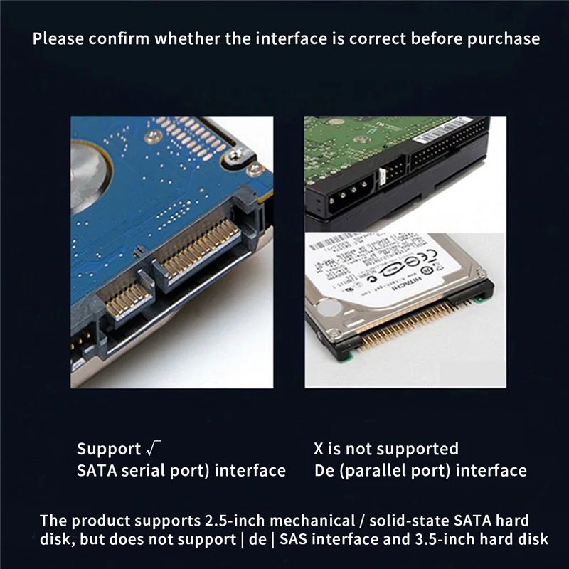 USB SATA 케이블 Sata 3-USB 3.0 어댑터 케이블 지지대, 2.5 인치 SSD HDD 하드 드라이브
