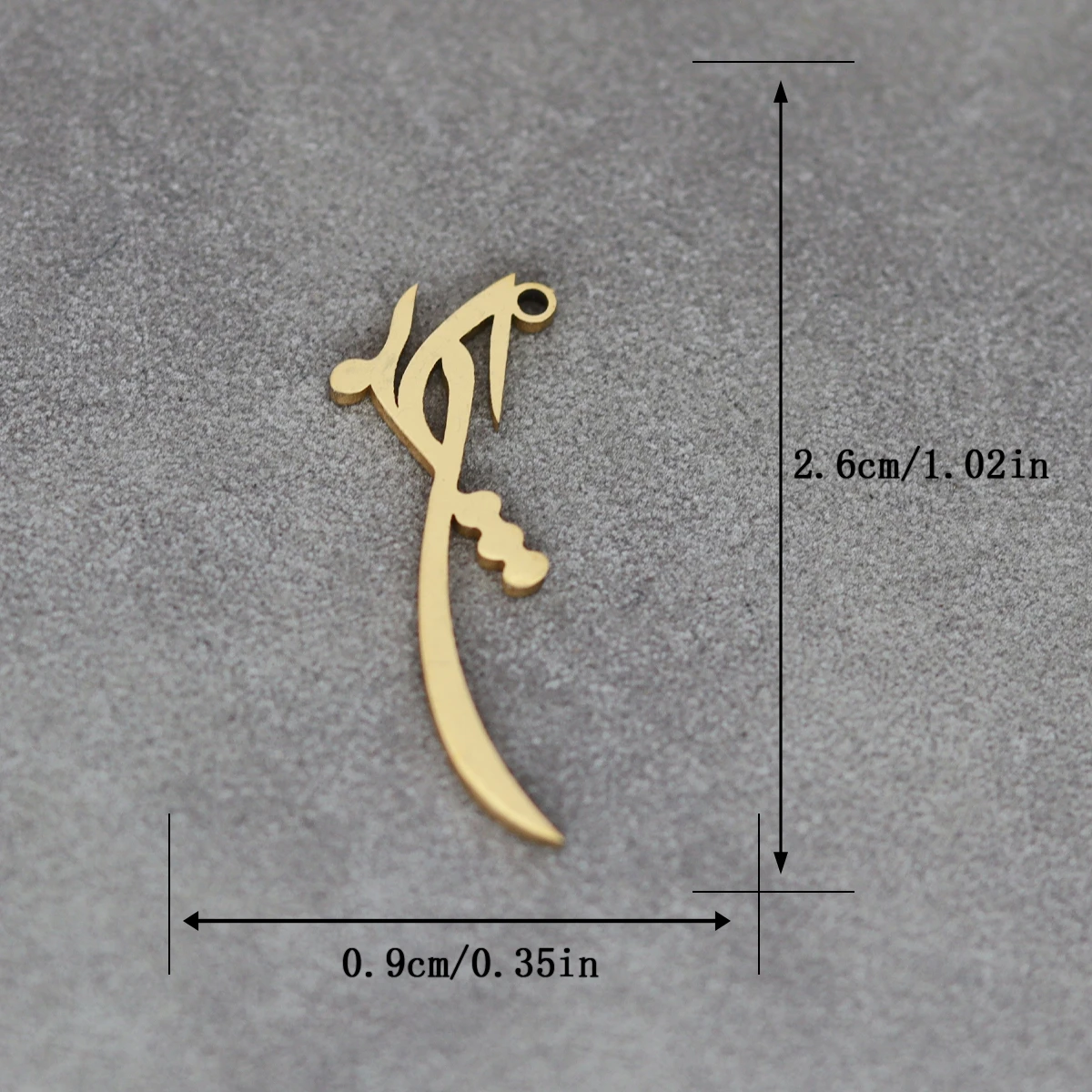 3pcs Arabic Rune Persian Iranian Farsi Charm Pendant For Necklace Bracelets Jewelry Making Crafts Handmade Stainless Steel Charm