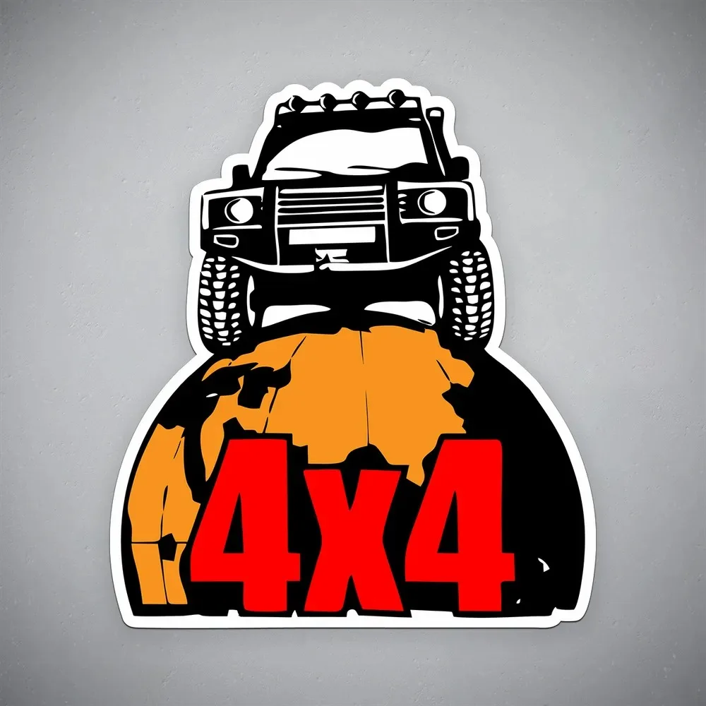 Vinyl stickers on the car 