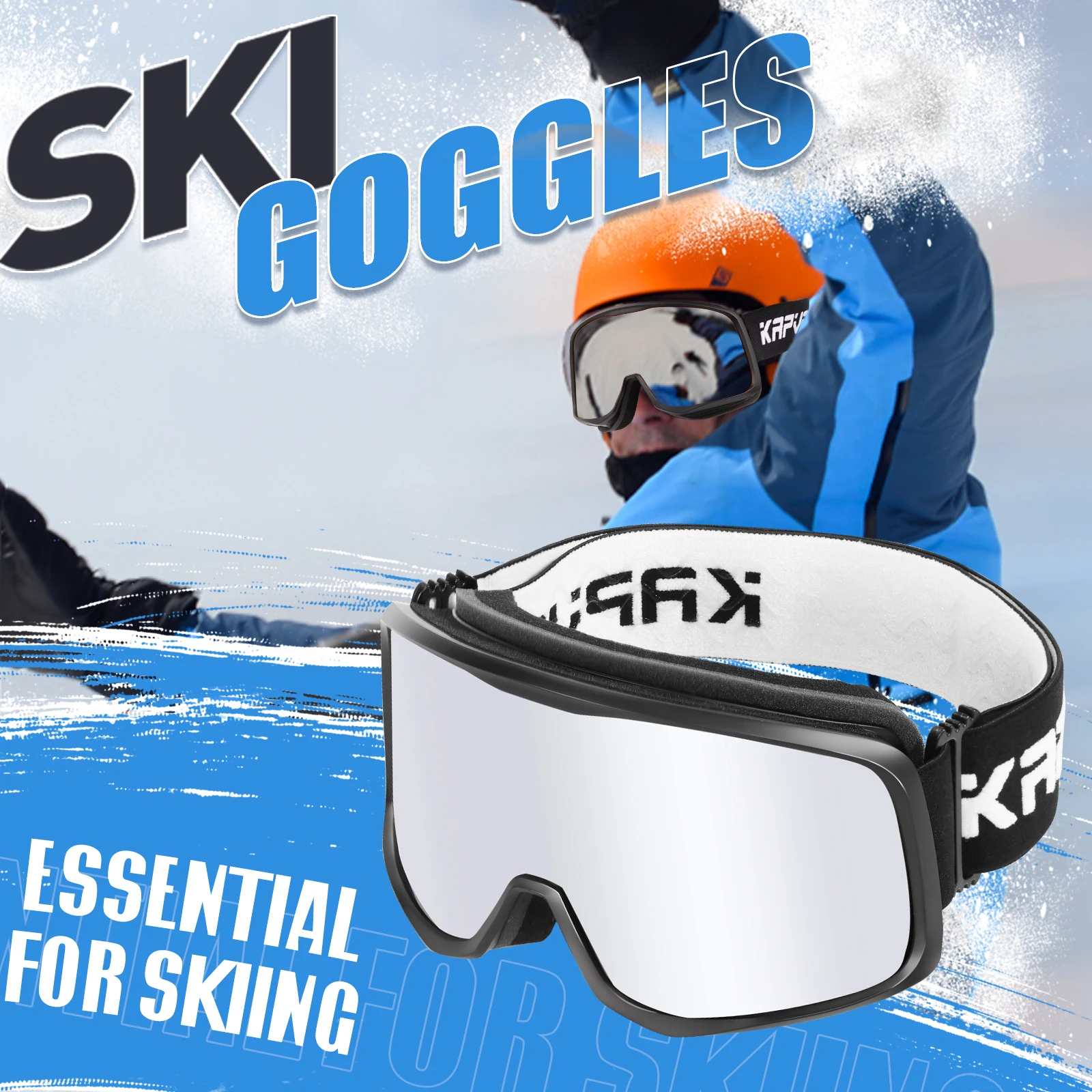 KAPVOE Ski Goggles Men Snowboard Snow Goggles Snowmobile Glasses Eyewear Outdoor Sport Skiing Googles