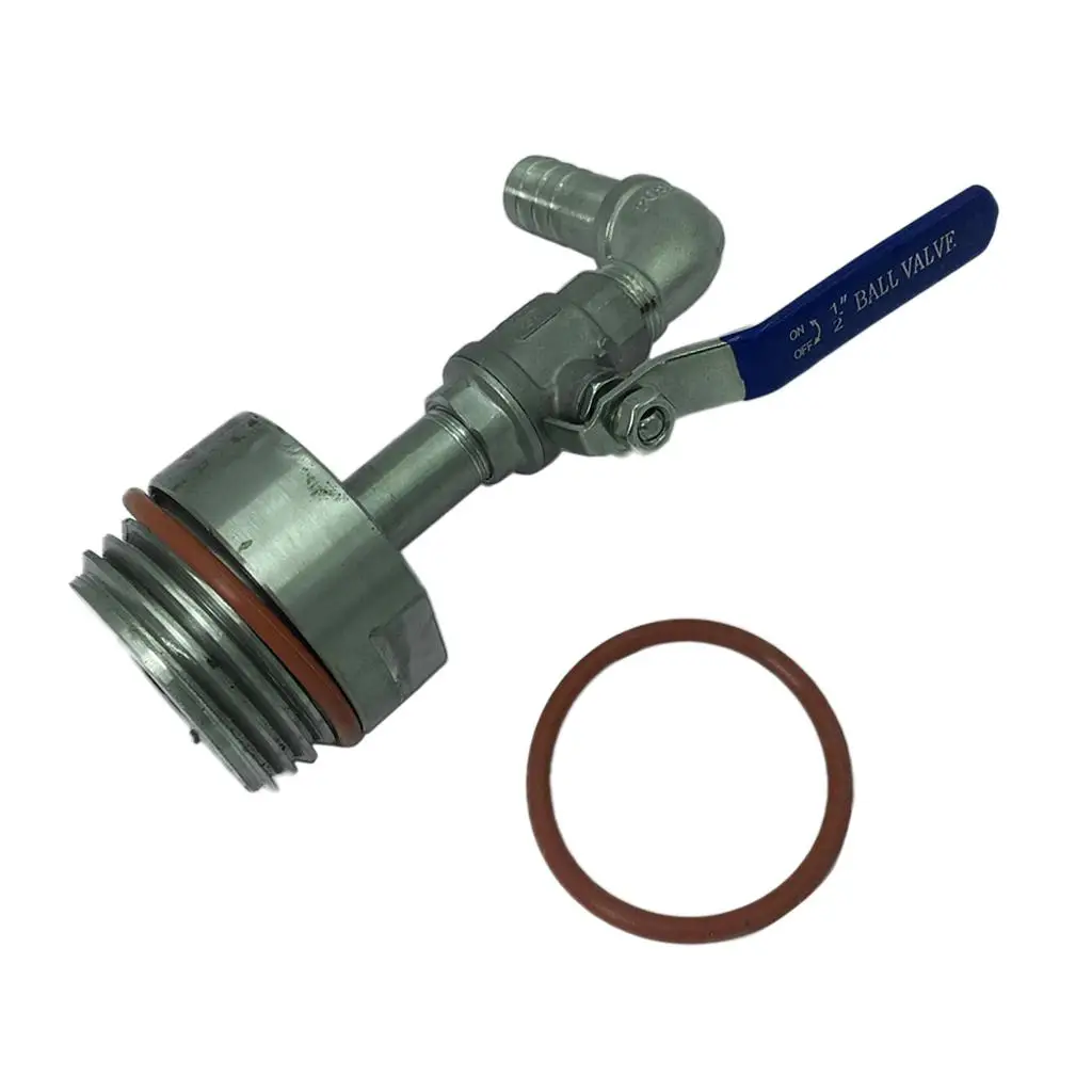 Drain Dump for 200 Tank Barrel, 63mm to 20mm/25mm/32mm/40mm/46mm Faucet Tap Spigot, air Fitting(Two/90 Degree)