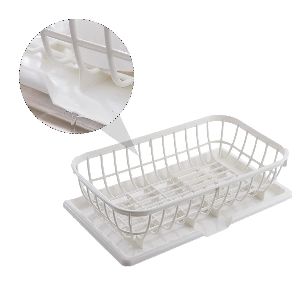 

1Pcs Drain Bowl Rack Kitchen Storage Basket Plastic Safe Sink Organizer Chopstick Plate Holder Kitchen Basket