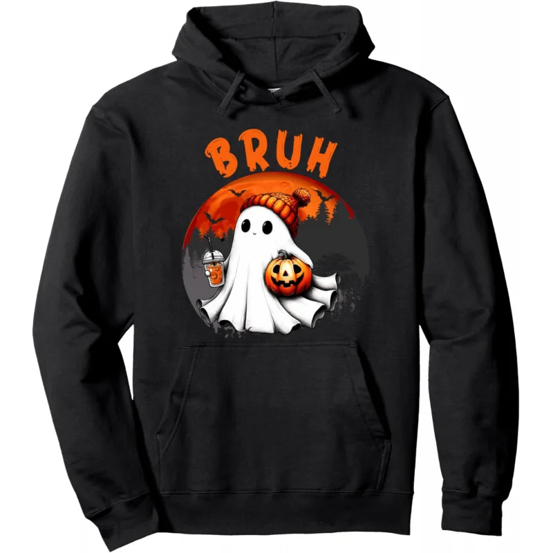 

Bruh Halloween Tshirt kids Cute Ghost Boo Bruh Pumpkin Spice Sweater Hoodie