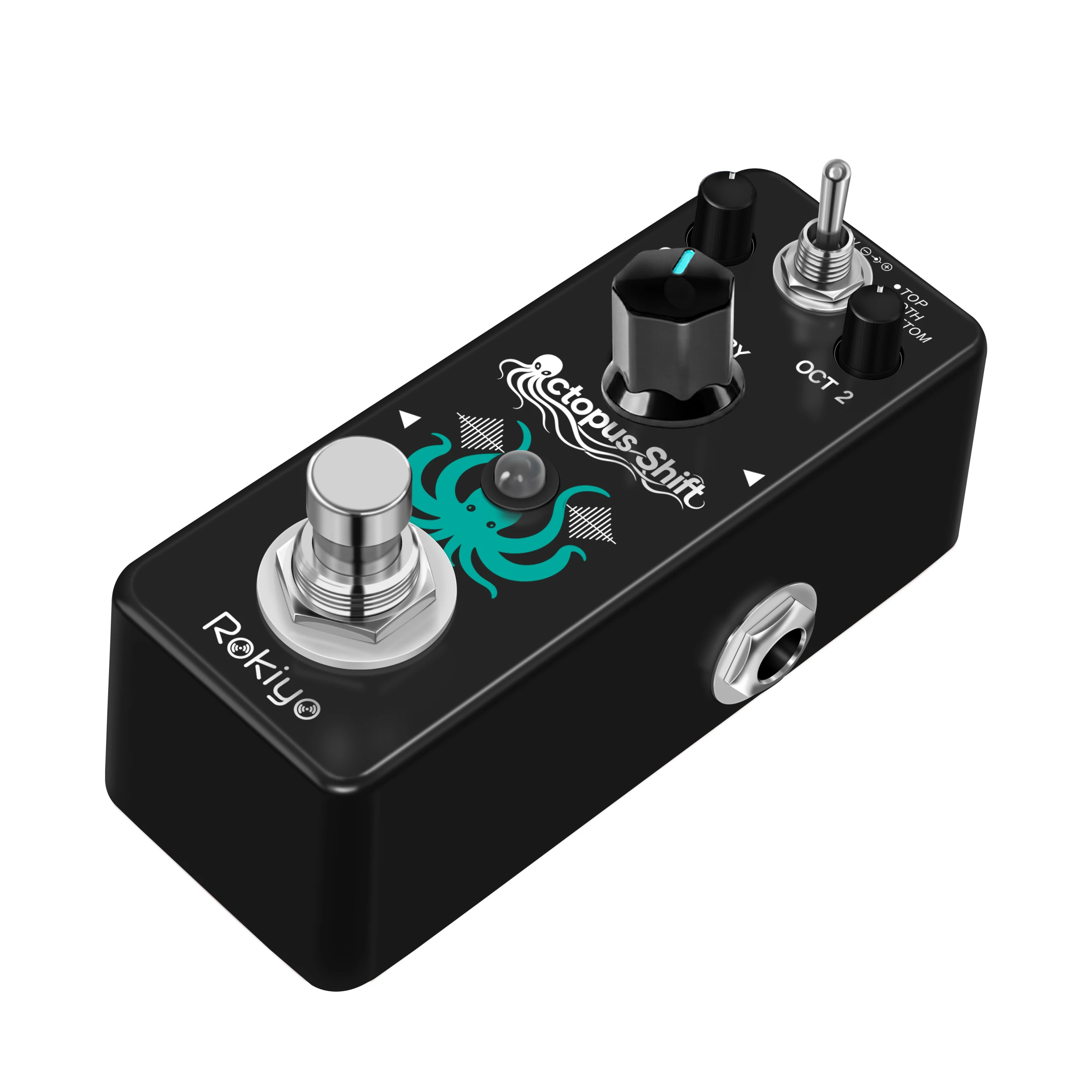 Rokiyo Octopus Shift Digital Octave Guitar Pedal 11 Modes Octpus Shifter 32‑Bit Octaver Stompbox Mini Effector for Bass Guitar view 3