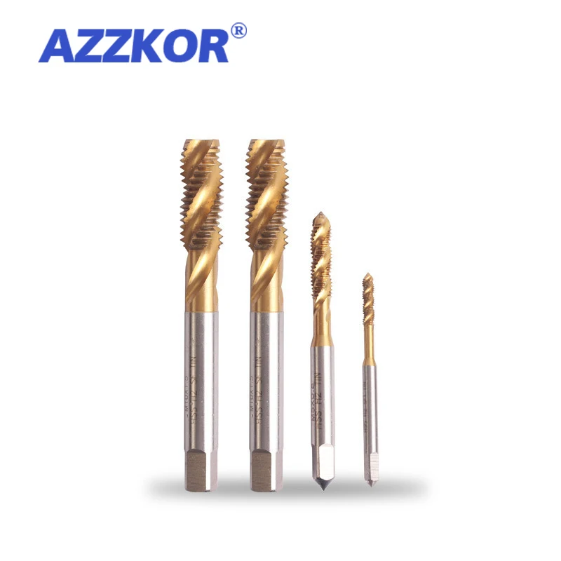 Spiral Flute Metric Thread Taps Straight Flute Machine Screw And Die Plug Set Machine Tap For HSS With Coating Titanium Material