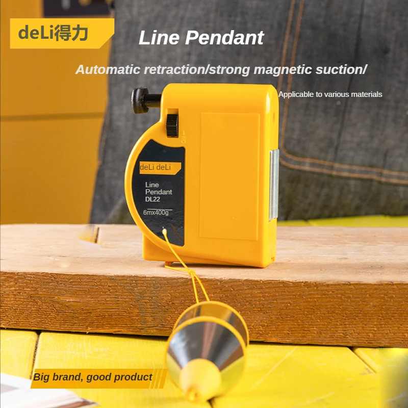 Magnetic Plumb Bob Setter Leveling Test Verticalit Measuring Tool Retrátil Line Reel Pendurado Wire Hammer Ferramentas Manuais Meter