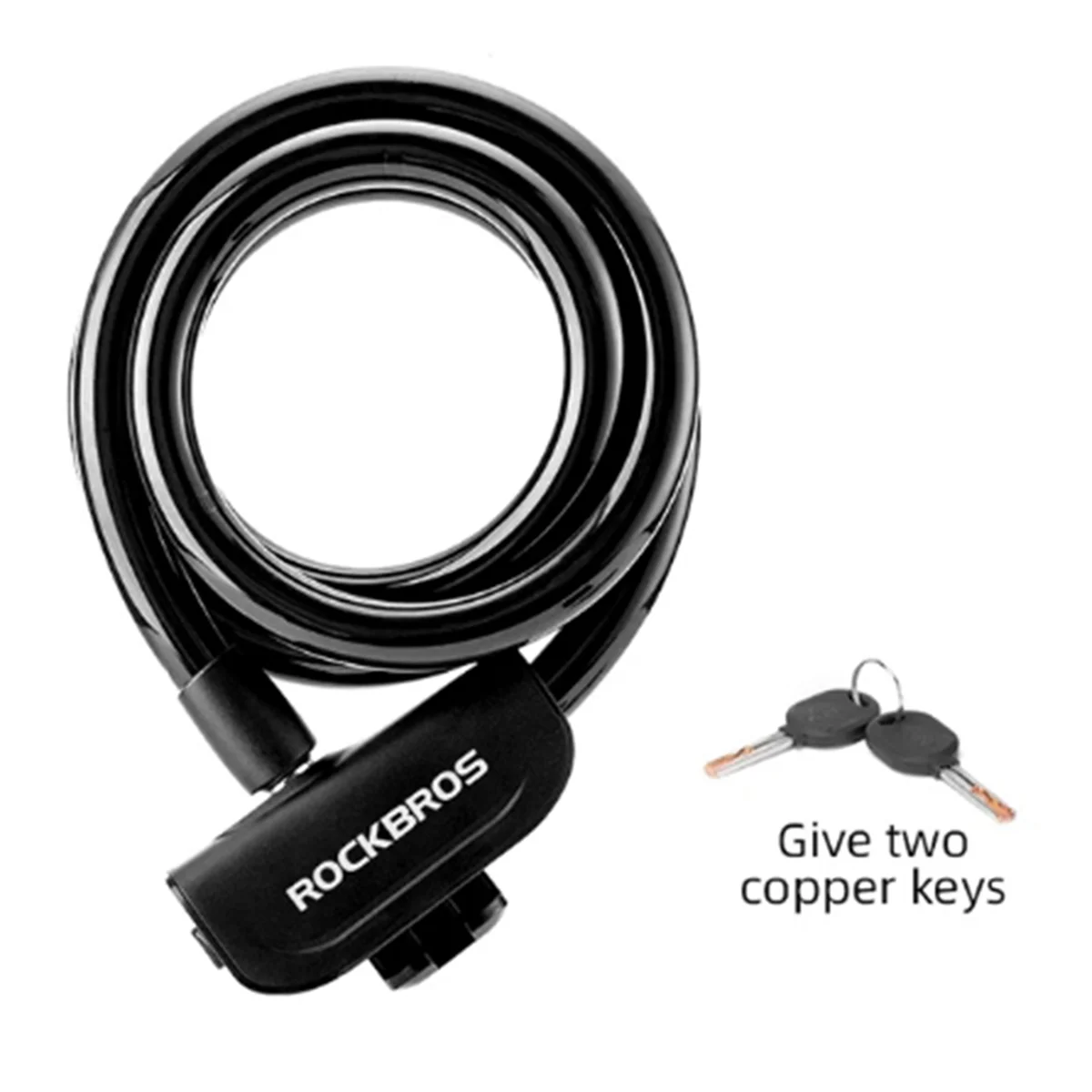 ROCKBROS Bicycle Lock MTB Road Cycling Portable Anti-Theft Cable Lock for Theft Prevention Mountain and Road BikingJAS