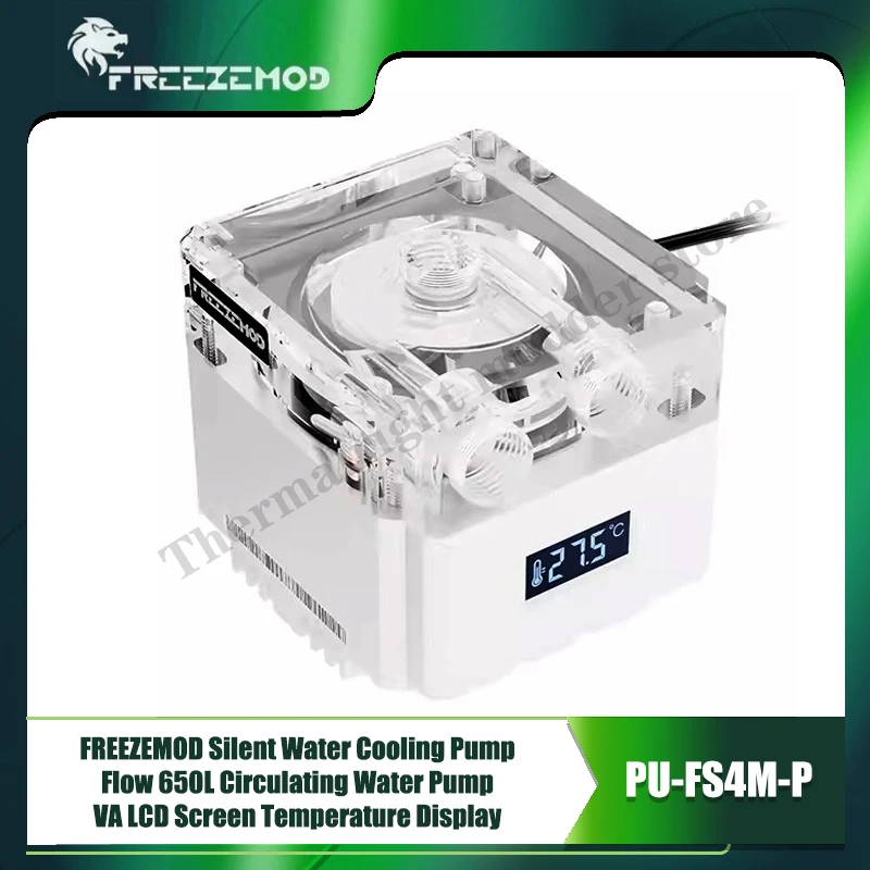 

FREEZEMOD Computer Cooling Water Pump With VA LCD Temperature Digital Display Screen, Silent Flow 650L/H PU-FS4M-P