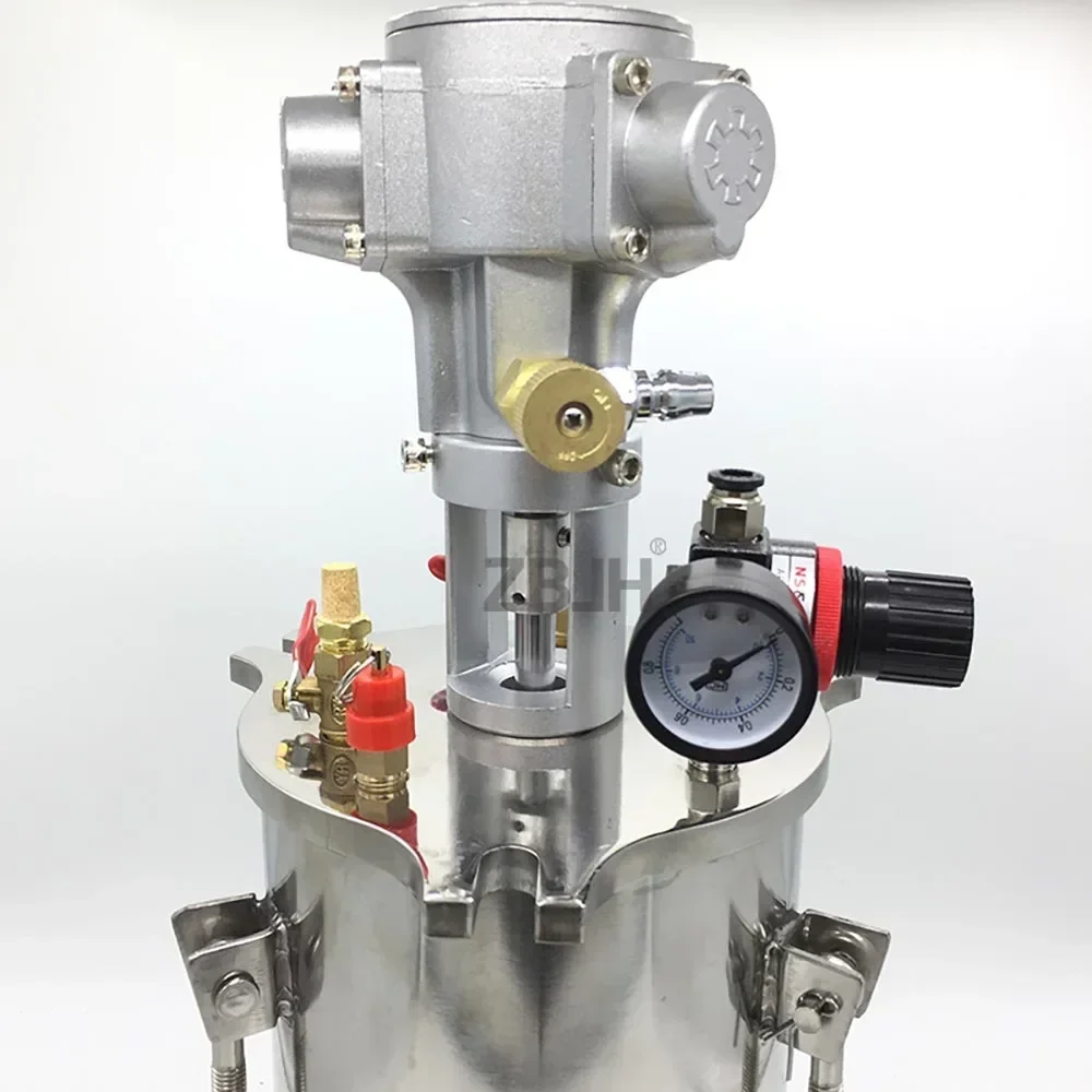 Botes de presión de 8L, tanques dispensadores de pegamento de acero inoxidable con conjunto de mezcla neumática