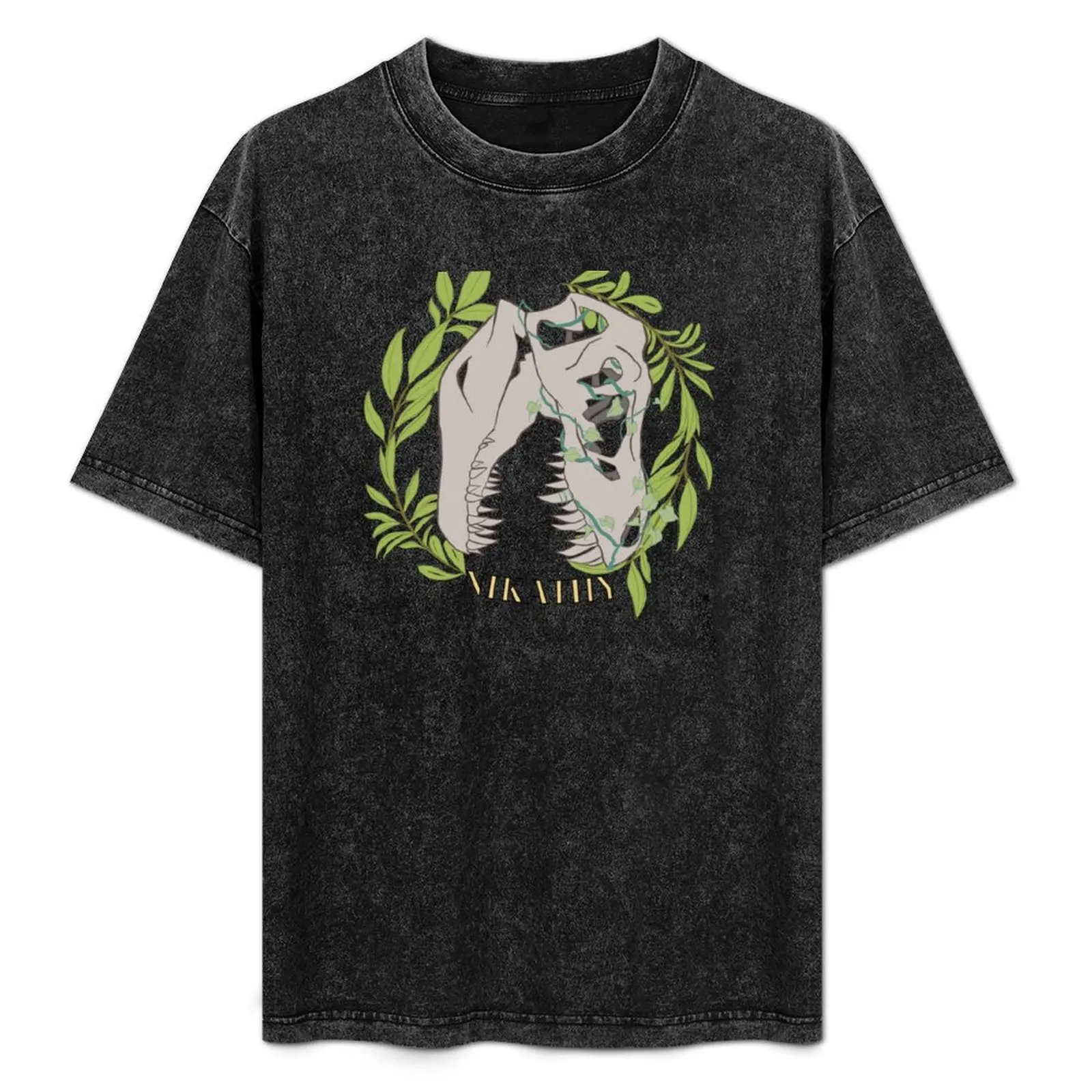 

Nikathy Logo T-Shirt Basic Breathable Solid Color T-Shirt