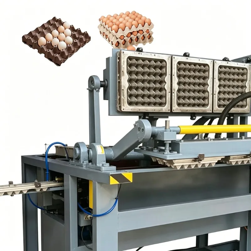 Recycled Paper Egg Tray Machine Pulp Molding Equipment For Egg Box Egg Carton Manufacturing Plant