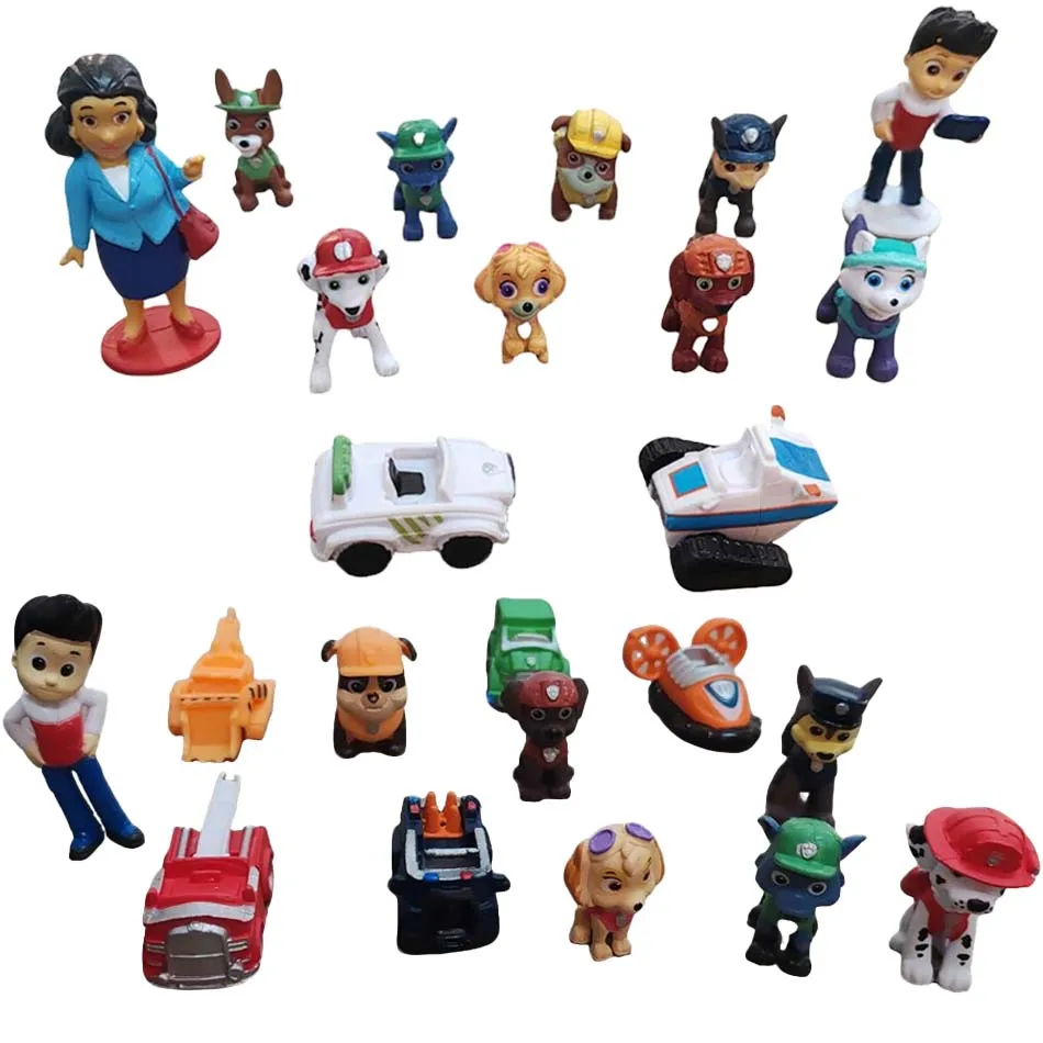 New 12Pcs/Set Rescue Team Figurines – Complete Set of Chase Marshall Skye Rubble & Tracker Desk Decor & Birthday Gifts,