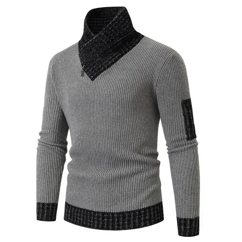 

Sweater Turtleneck Men Winter Fashion Vintage Style Sweater Male Slim Fit Warm Pullovers Knitted Wool Sweaters Thick Top Men