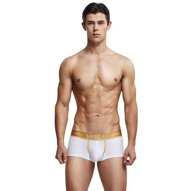 

Men's Boxy Underwear Youth Low-waist U Convex Pouch Sports Boxer Shorts Teenagers Comfort Skin Friendly Cotton Breathable Trunks