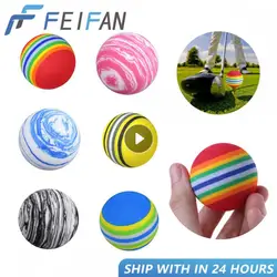 Golf Rainbow Ball EVA Foam Cotton Ball Indoor Practice Ball Sponge Ball Amusement Park Toy Ball Diameter 42mm Outdoor Sports