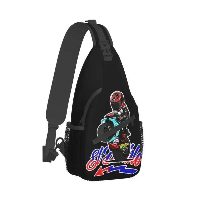 Custom Fabio Quartararo Sling Bag for Men Fashion Shoulder Crossbody Chest Backpack Cycling Camping Daypack