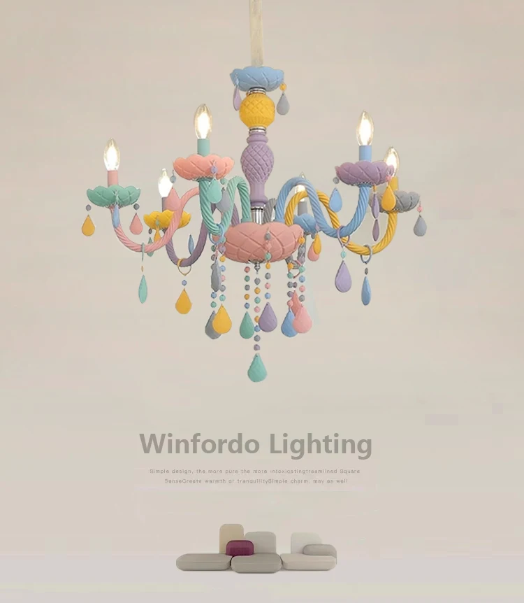 colorido pingente lampada para criancas moderno lustre fort quarto das criancas com e14 e12 suportes de iluminacao moe kidslamp lampada 01