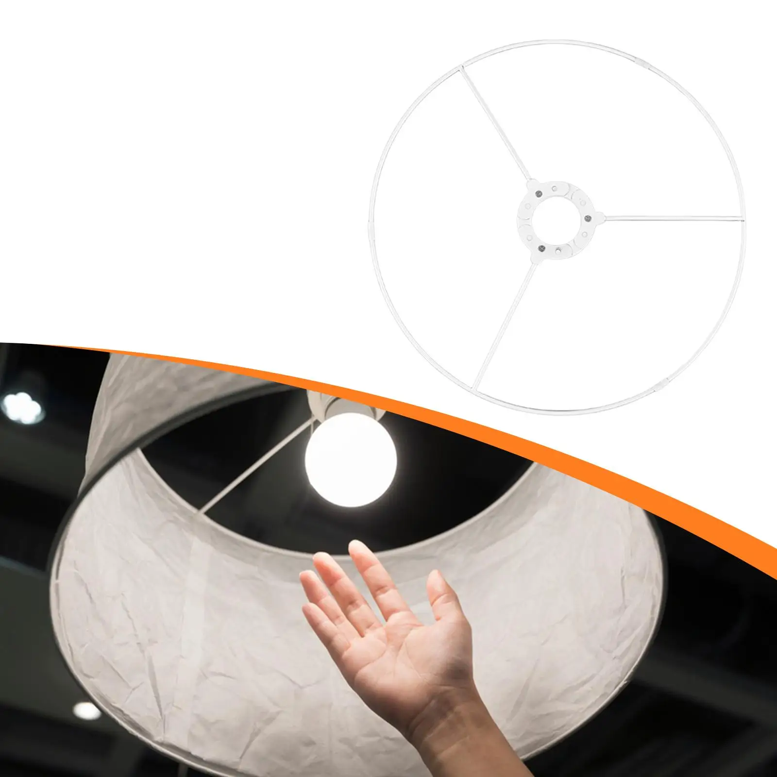 Lampshade Holder Wire Frame White Durable Lamp Shade for Standing Lamp Table Lamp DIY Easy Installation