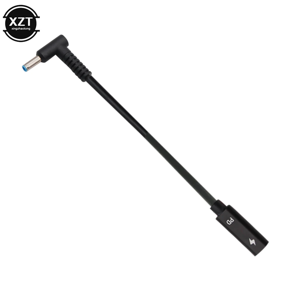NEW USB Type C to 4.5x3.0mm DC Power Adapter Charger Connector for HP Laptop Stream Spectre Pavilion Envy Elitebook Split Chrome