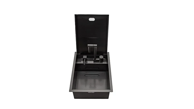 Hot Sales Products Rv Folding Sink Rv Stainless Steel Foldable Sink With Tap For Rv Or Boat