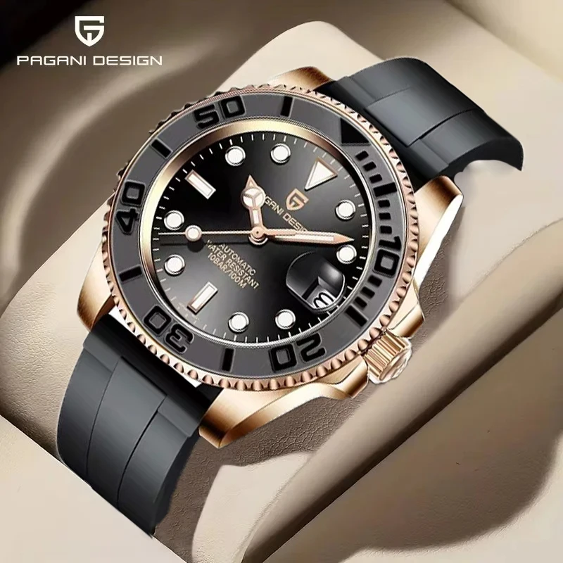 

PAGANI DESIGN V2 40 мм Роскошные мужские механические часы с сапфировым стеклом с покрытием AR, водонепроницаемые автоматические часы из нержавеющей стали для мужчин