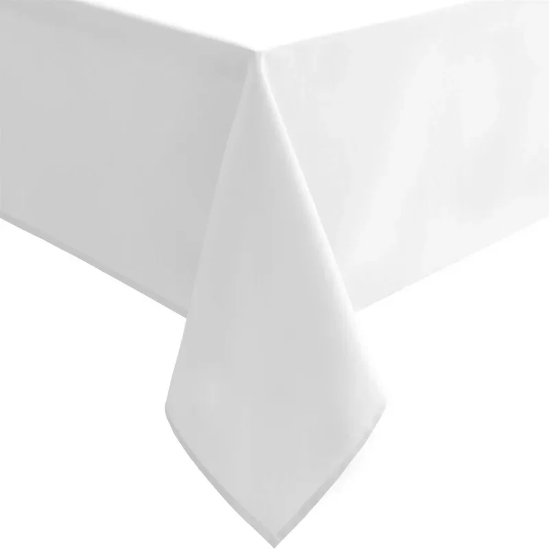 

White Wedding Party Table Cloth Rectangle Waterproof White Cotton Tablecloth Washable Kitchen Tabletop Table Cover Decorations