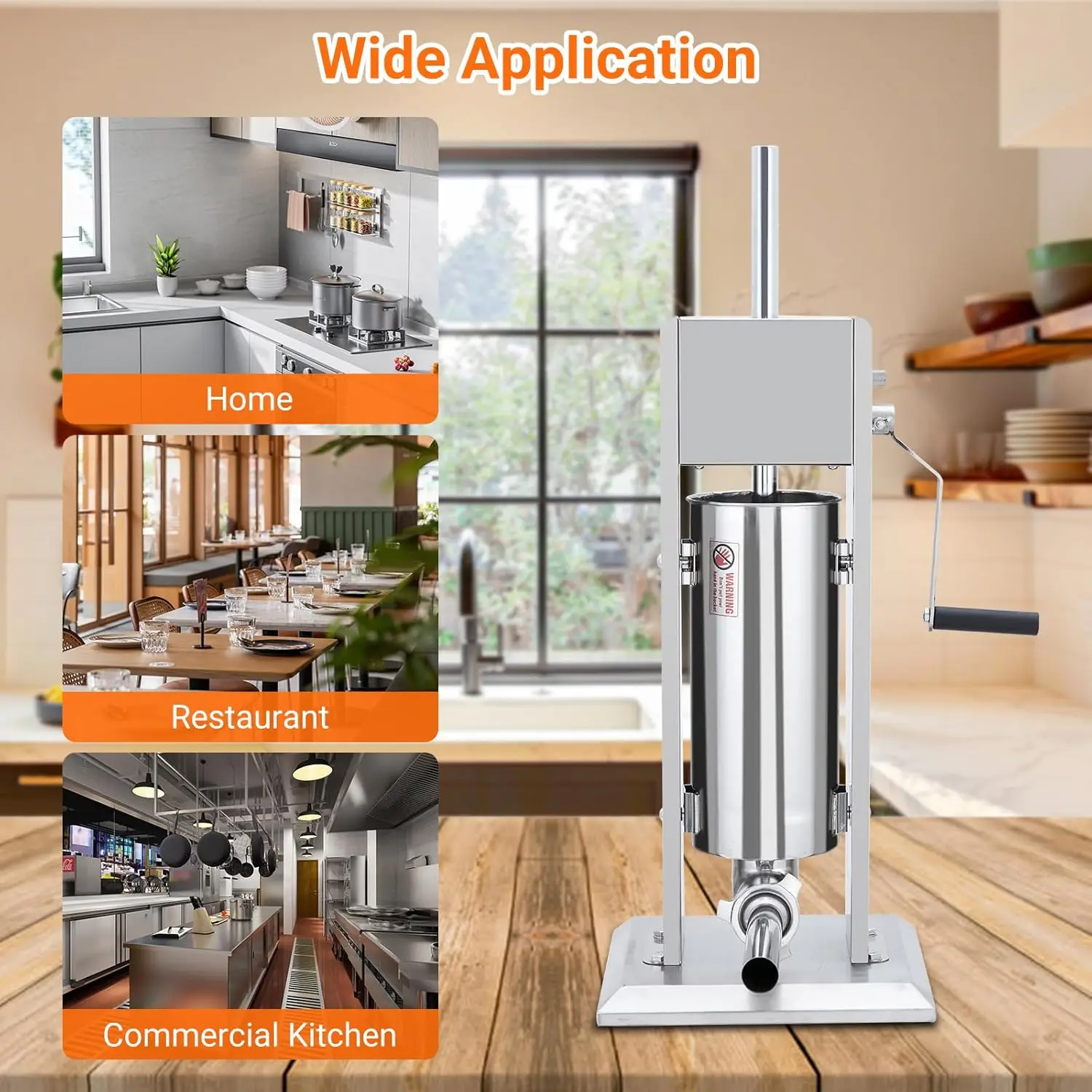 حشو السجق، آلة صنع السجق اليدوية 22 رطل/10 لتر، حشو اللحوم بسرعة مزدوجة، الفولاذ المقاوم للصدأ الثقيلة · شعبية جديدة #3