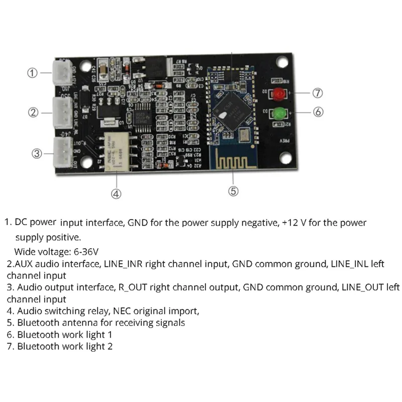 

QCC3005 Плата аудиоприемника Bluetooth QCC3005 Усилители Bluetooth5.0 Bluetooth-модуль APTX без потерь для усилителя мощности