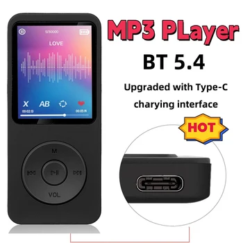 เครื่องเล่น MP3 แบบพกพา 1.8 นิ้ว Walkmen Type-C Bluetooth 5.4 ใช้งานร่วมกับลําโพงในตัว E-Books การบันทึกกีฬา MP4 วิทยุ FM